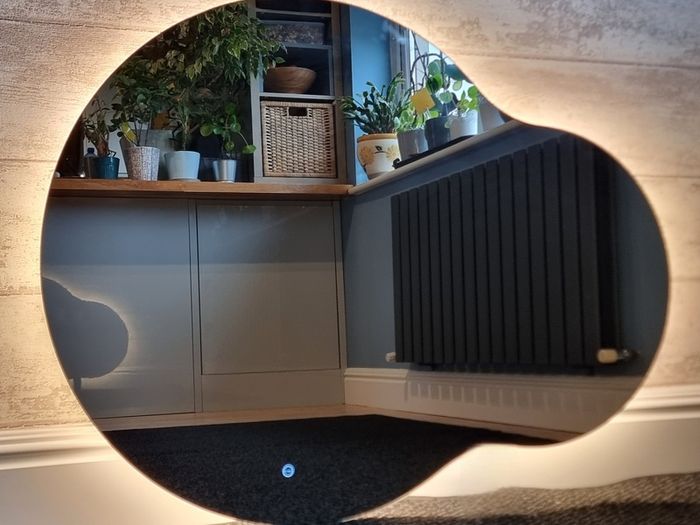 LED Bathroom Mirror Backlit Dual LED Touch Switch Made in EU High Quality Unique Shape
