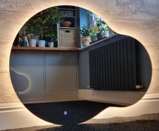 LED Bathroom Mirror Backlit Dual LED Touch Switch Made in EU High Quality Unique Shape