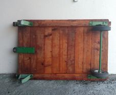 Industrial vintage wooden trolley