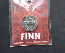 Your Own Lucky Coin " Finn" Personalised Keepsake Token