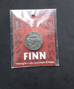 Your Own Lucky Coin " Finn" Personalised Keepsake Token