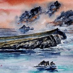 three sisters Kerry watercolour