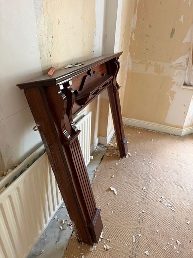 wood mantlepiece