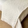 Soft white cotton double bedspread Image 6