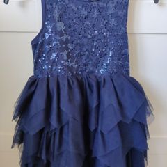 6/7 years h&m dress flower girl blue