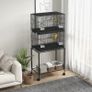 Two-Tier Bird Cage on Wheels, with Stand, for Small Birds Image 2