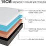 Mattresses, 15cm Single Mattress with Memory Foam and Anti-mite, Breathable, Removable Carved Cover, Mattress in a Box, Edges Support for Sleep Supportive(90x190x15cm) Image 3