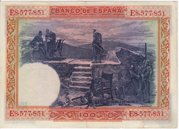 SPAIN 100 Pesetas 1925 Felipe II