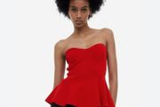 H&amp;M rib-knit peplum top