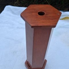 Mid Century Wooden Hexagnol Kaleidoscope