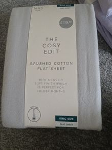 brushed cotton flat sheet grey