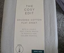 brushed cotton flat sheet grey
