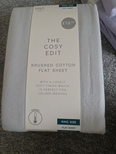 brushed cotton flat sheet grey
