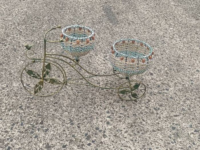 Vintage Metal Tricycle Planter 26 Inches Long