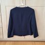 Ivanka Trump Navy Collarless Zip Blazer Size UK 14 (US 10) Image 3