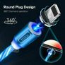 High Quality Magnetic Fast Charging Cable Type C Micro USB Samsung iPhone 360 3 in 1 LED New Image 2