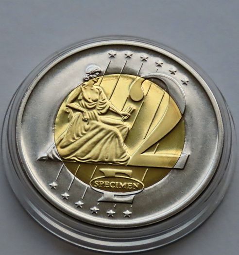 Monaco 2 euro probe coin specimen trial Piedfort