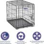 Pets 61 cm  Single Door Folding Dog Crate with Divider Panel, Leak Proof Tray  Secure Latches  Metal Wire Kennel for Small Breeds  Portable, Durable  Easy to Assemble Image 3