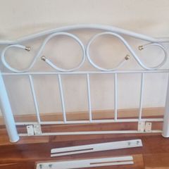 3ft White Metal Headboard