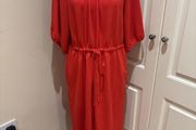 Carolyn Donnelly size 12 orange viscose dress