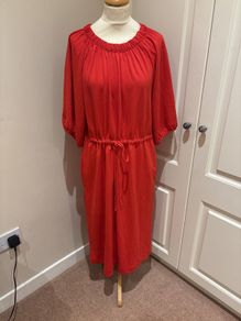 Carolyn Donnelly size 12 orange viscose dress
