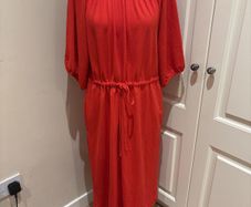 Carolyn Donnelly size 12 orange viscose dress