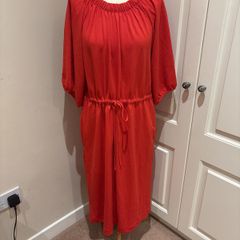 Carolyn Donnelly size 12 orange viscose dress