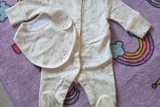 First Size(Newborn), Bnwot Next Star Sleepsuit with Matching Bib