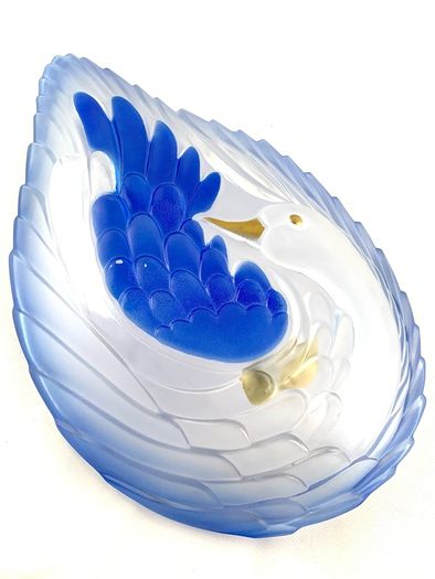 Vintage Swan Glass Bowl Made By Walther Glas
