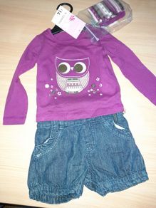 Baby girl, shorts, tights and top set. Brand new,age 9-12 months