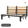 Two-seat sofa-bed frame, black Ikea LYCKSELE Image 5