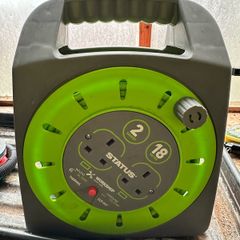 18m 2 sockets extension lead reel