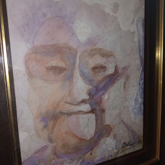 "Portrait of Grandmother." Signed.