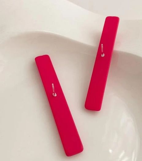 Pink stud earrings