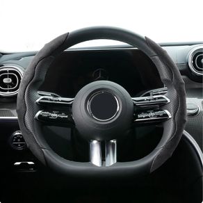 Suede Universal 38CM Car Steering Wheel Booster Cover Non-Slip Auto Interior Steer Protector Decoration Accessories