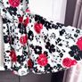 Belle Poque Floral Fit & Flare Dress UK 14/16 Full Skirt Vintage Style Image 3