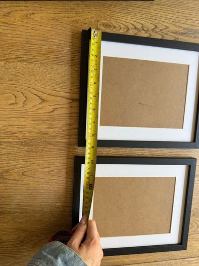 Pair of black photo frames