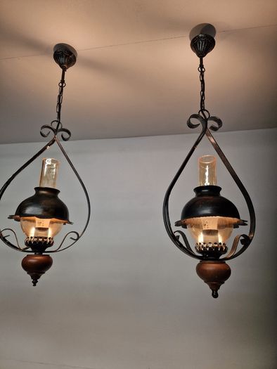 Pair of Vintage French 1970s  ceiling lights