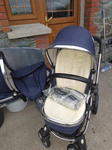 Egg pram 3-piece set in navy