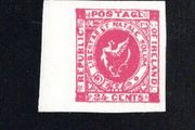 1867 Ireland Fenian Rising Political Label 1c pink label reprint (not 1967) mint never hinged (MNH) with four margins