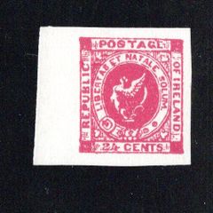 1867 Ireland Fenian Rising Political Label 1c pink label reprint (not 1967) mint never hinged (MNH) with four margins