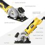 Mini Circular Saw, 580W 4000RPM Compact Electric Circular Saws with 3 Blades(85mm), Laser Guide, Scale Ruler, Pure Copper Motor Mini Saw for Wood, Soft Metal, Tile, Plastic Corded Image 5