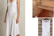 Derhy designer linen dress chic vintage quality sophisticated white