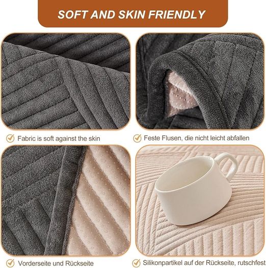 Soft Flannel Sofa Covers Washable - New Sofa Cushion Covers, Non-Slip Sofa Cover 1 2 3 Seater Couch Covers for Sectional Sofa, Sofa Slipcovers