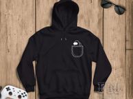 main image for ad Among Us Pocket Crewmate Hoodies, Crewmate Sweatshirt, Imposter Kids Hoodie, Funny Twitch Gamer Hoodies, Christmas Matching Among Us Costume