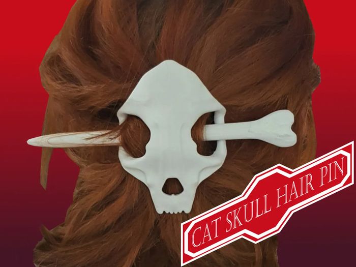 Cat Skull Hair Pi