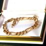 Vintage 9ct Gold Figaro Bracelet Image 8