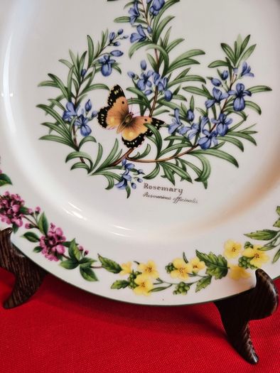Royal Worcester Herbs Dinnerware , Set of two Rosemary and Black Mustard plates