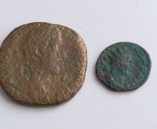 Old Roman coins