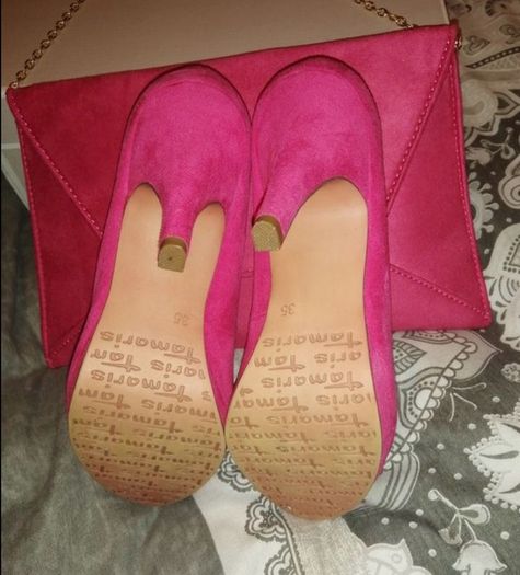 pink shoes matching bag worn max 2 hours
